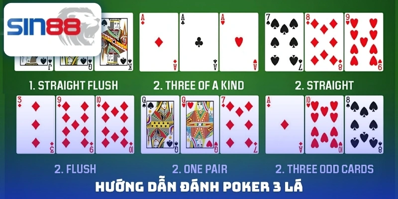 Poker 3 Lá - Chia Sẻ Cách Chơi Đơn Giản Không Ngờ Đến 4 Hướng dẫn đánh Poker 3 lá