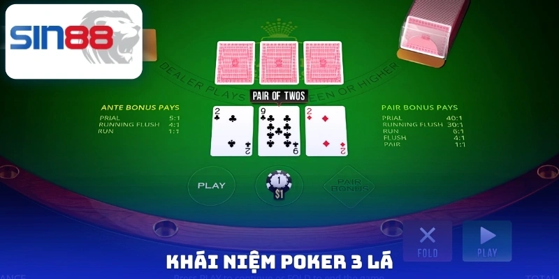 Poker 3 Lá - Chia Sẻ Cách Chơi Đơn Giản Không Ngờ Đến 2 Khái niệm Poker 3 lá