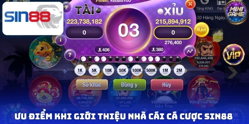 Giới Thiệu Nhà Cái Cá Cược Sin88: Minh Bạch, An Tâm Đặt Cược 2 Ưu điểm khi giới thiệu nhà cái cá cược Sin88